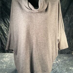 Gaze Gray Cowl Neck Sweater Oversized Knit